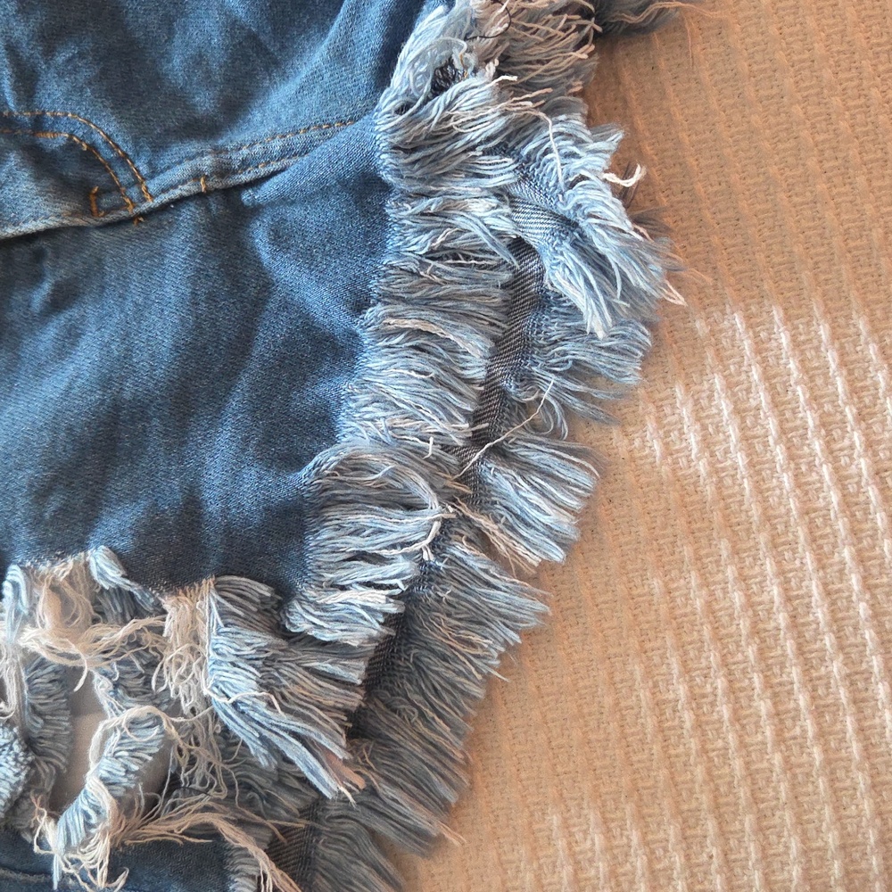 Fashion Nova Light Blue Denim Distressed Jeans - Picture 5 of 7